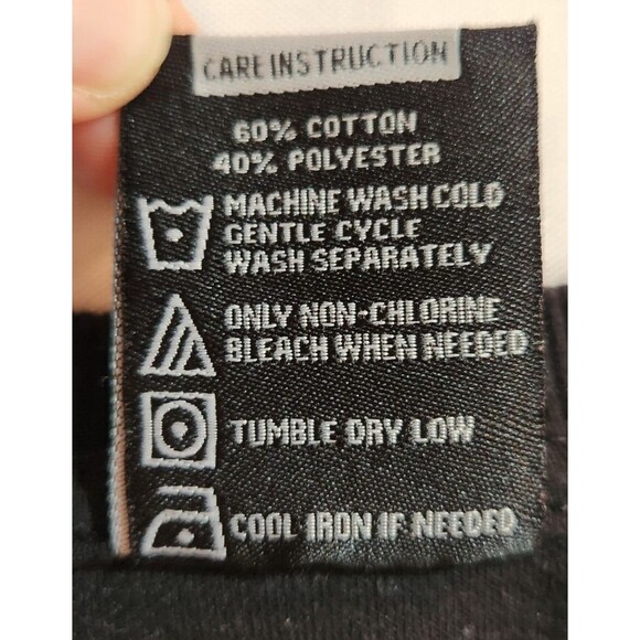 Genuine Authentic Garment Mens Large Black Sweatshirt Pants Set Crewneck Graphic - Picture 10 of 15